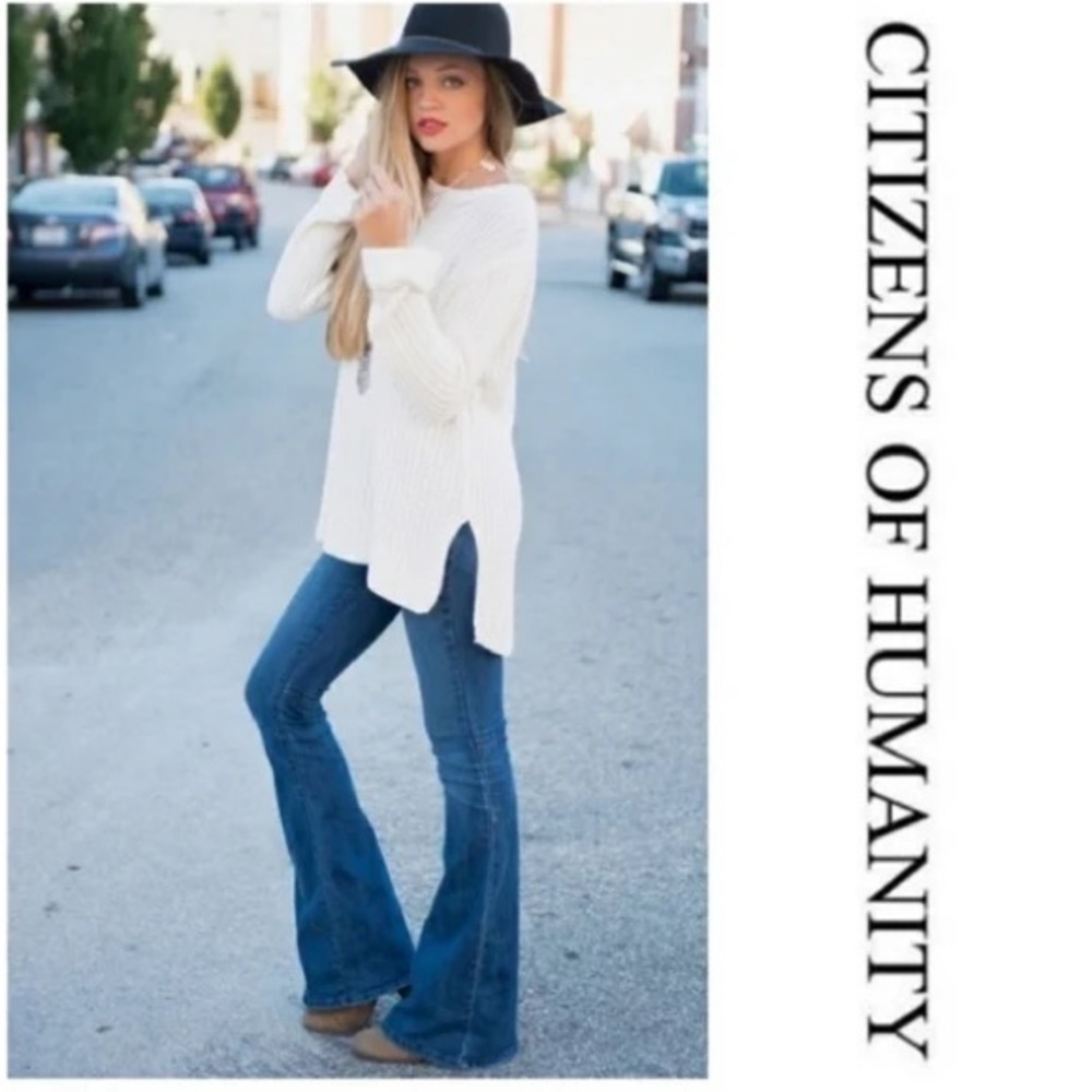 Citizens of Humanity Ingrid #002 Low Waist Flair Stretch Denim Jeans Size 29